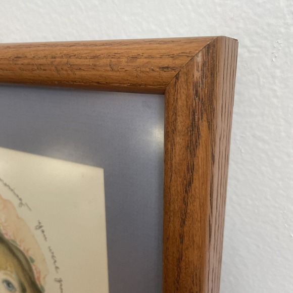 1980s Framed Print My Little Girl D. Morgan Vintage Mother Daughter 13” x 24” - Picture 3 of 9